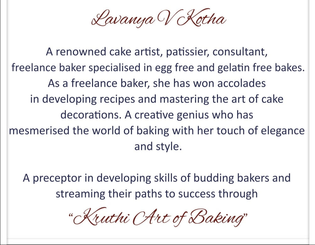 Egg-free Recipes by chef Lavanya