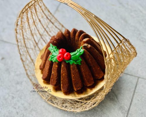 Eggless Christmas Fruit Cake