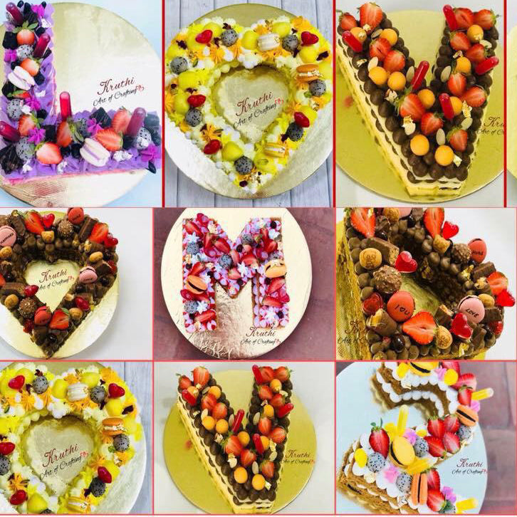 Monogram Cakes – Kruthi Art Of Baking
